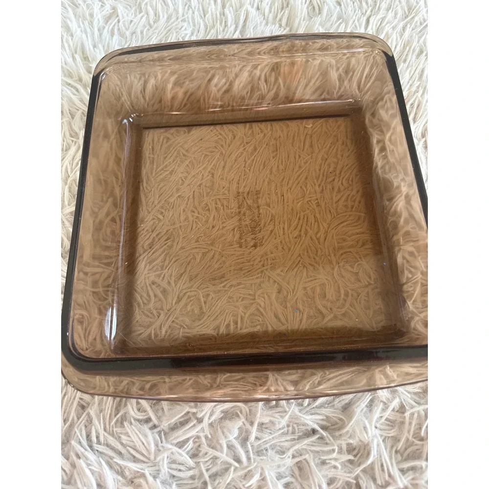 Vintage Pyrex Visions Amber Glass Square Baking Dish‎ 2L Casserole 222 A-1 USA